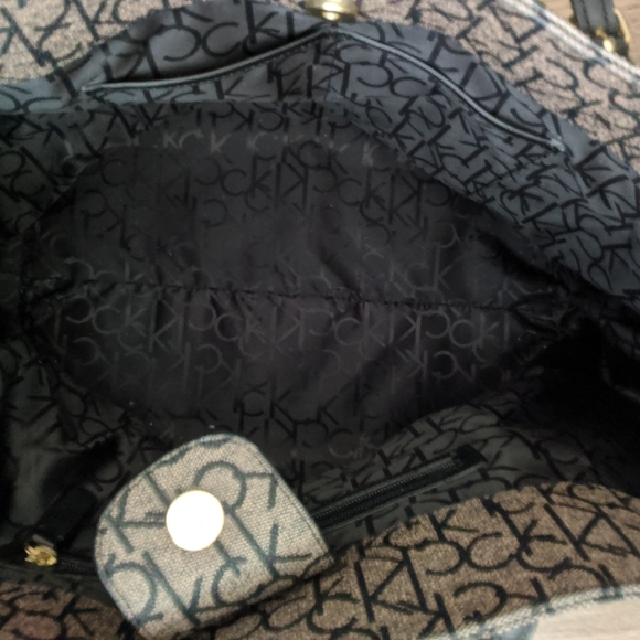 Calvin Klein Brown Signature Monogram Large Tote - Picture 9 of 9